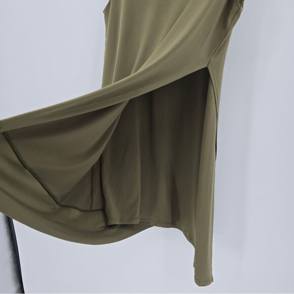 Eva Varro Slinky Tunic Top Asymmetrical Hem Layered Lagenlook Artsy Green - Picture 7 of 14